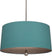 Polished Nickel with Mayo Teal Fabric Shade With Carter Gray Lining Glass and Blue Shade