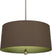 Polished Nickel with Revolutionary Storm Fabric Shade With Parrot Green Lining Glass and Amber/Brown Shade