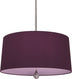 Polished Nickel with Greenhow Grape Fabric Shade With Ludwell Lilac Lining Glass and Purple Shade