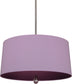 Polished Nickel with Ludwell Lilac Fabric Shade With Greenhow Grape Lining Glass