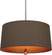 Polished Nickel with Revolutionary Storm Fabric Shade With William Of Orange Lining Glass and Amber/Brown Shade