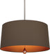 Polished Nickel with Revolutionary Storm Fabric Shade With William Of Orange Lining Glass and Amber/Brown Shade