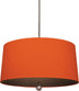Polished Nickel with William Of Orange Fabric Shade With Revolutionary Storm Lining Glass and Orange Shade