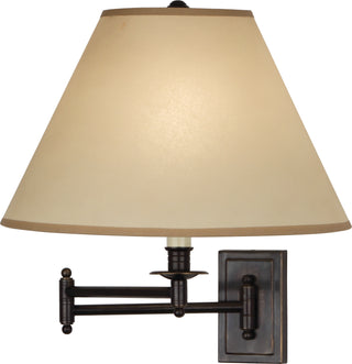 Buy deep-patina-bronze-with-translucent-flax-parchment-shade-glass Kinetic Wall Swinger by Robert Abbey