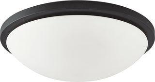 Buy matte-black-with-frost-glass Button Outdoor (Damp) Flush Mount Ceiling Light by Nuvo Lighting