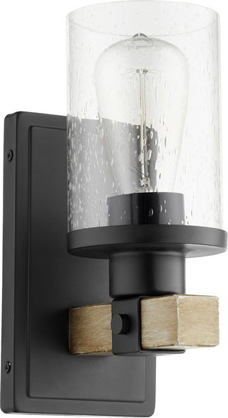 Buy textured-black-w-driftwood-finish Alpine Outdoor (Damp) Sconce by Quorum