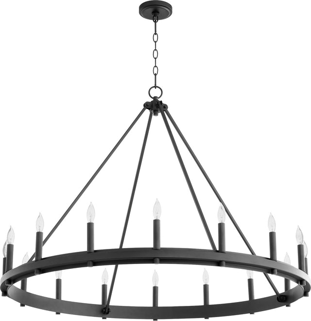 Aura Outdoor (Damp) Chandelier by Quorum