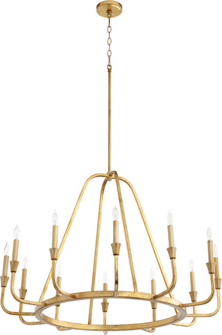 Buy gold-leaf Marquee Outdoor (Damp) Chandelier by Quorum
