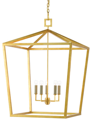 Buy contemporary-gold-leaf Denison Collection Lantern by Currey and Company