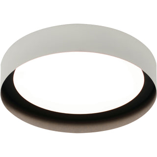 Buy black-and-gold-with-steel-glass-and-white-shade Reveal Outdoor (Damp) Flush Mount Ceiling Light by AFX Lighting