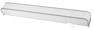 Buy satin-nickel-with-white-white-linen-acrylic-acrylic-glass Sheridan Outdoor (Damp) Overbed Light by AFX Lighting