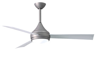 Buy brushed-stainless-finish-with-gloss-white-blades Donaire Ceiling Fan by Matthews Fan Company