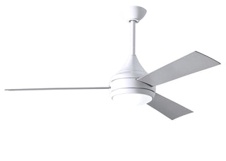 Buy gloss-white-finish-with-silver-tone-blades Donaire Ceiling Fan by Matthews Fan Company