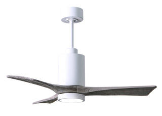 Buy gloss-white-finish-with-barn-wood-tone-blades Patricia Ceiling Fan by Matthews Fan Company