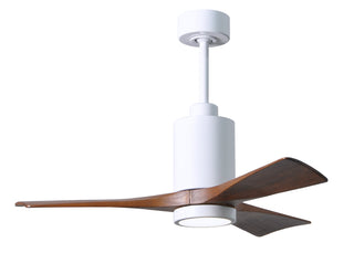 Buy gloss-white-finish-with-walnut-tone-blades Patricia Ceiling Fan by Matthews Fan Company