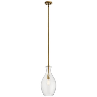 Buy natural-brass-with-clear-glass-and-clear-shade Everly Pendant by Kichler
