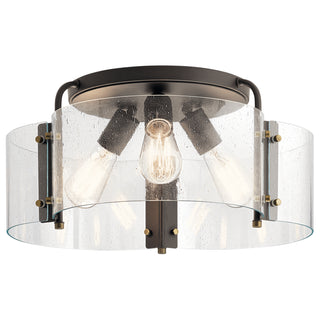 Buy olde-bronze-with-clear-seeded-glass Thoreau Semi Flush Mount Light by Kichler