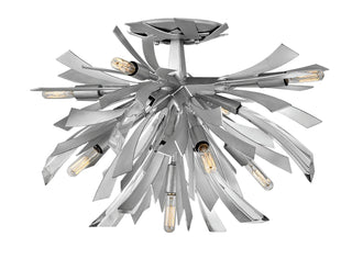 Buy glacial-and-clear-shade Vida Semi-Flush Mount Ceiling Light by Fredrick Ramond