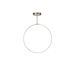 Buy brushed-nickel-with-frosted-silicone-diffuser-glass Cirque Pendant by Kuzco Lighting