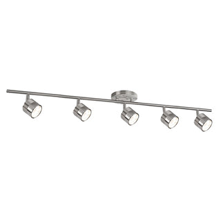 Buy brushed-nickel-with-diffusive-glass-lens-glass-and-metal-shade Lyra Rail Mounted Track Light by Kuzco Lighting