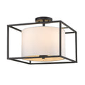 Manhattan Outdoor (Damp) Semi-Flush Mount Ceiling Light by Golden