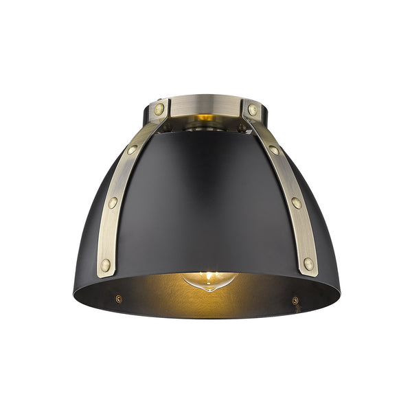 Aldrich Outdoor (Damp) Flush Mount Ceiling Light by Golden