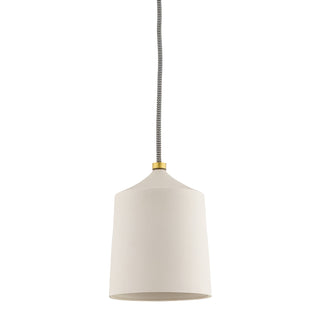 Buy aged-brass-matte-white Megan Outdoor (Damp) Pendant by Mitzi