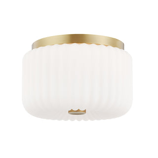 Lydia Outdoor (Damp) Flush Mount Ceiling Light by Mitzi