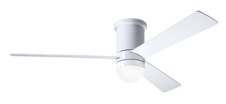 Buy gloss-white-finish-with-white-blades Cirrus Flush DC Hugger Ceiling Fan by Modern Fan Co