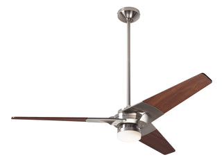 Buy bright-nickel-finish-with-mahogany-blades Torsion Ceiling Fan by Modern Fan Co