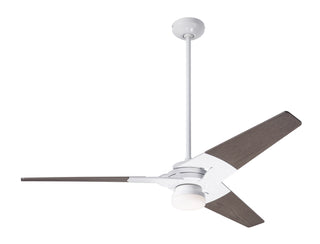 Buy gloss-white-finish-with-graywash-blades Torsion Ceiling Fan by Modern Fan Co