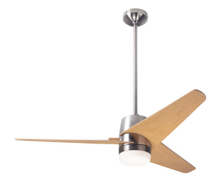 Buy bright-nickel-finish-with-maple-blades Velo DC Ceiling Fan by Modern Fan Co