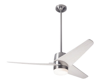 Buy bright-nickel-finish-with-whitewash-blades Velo DC Ceiling Fan by Modern Fan Co