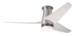 Buy bright-nickel-finish-with-whitewash-blades Velo Flush DC Hugger Ceiling Fan by Modern Fan Co