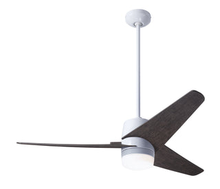 Buy gloss-white-finish-with-ebony-blades Velo DC Ceiling Fan by Modern Fan Co