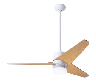 Buy gloss-white-finish-with-maple-blades Velo DC Ceiling Fan by Modern Fan Co