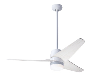 Buy gloss-white-finish-with-whitewash-blades Velo DC Ceiling Fan by Modern Fan Co