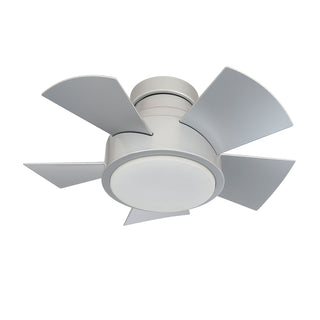 Buy titanium-silver-finish-with-titanium-silver-blades Vox Outdoor (Wet) Flush Mount Ceiling Fan with Light by Modern Forms Fans