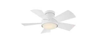Buy matte-white-finish-with-matte-white-blades 5-Blades Vox Outdoor (Wet) Ceiling Fan with Light by Modern Forms Fans