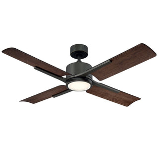 Buy oil-rubbed-bronze-dark-walnut-finish-with-dark-walnut-blades 4-Blades Cervantes Outdoor (Wet) Ceiling Fan with Light by Modern Forms Fans