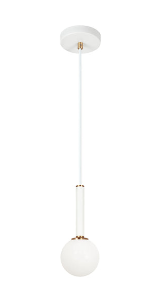 Buy aged-gold-brass-with-opal-glass-glass-and-white-shade Stellar Pendant by Matteo Lighting