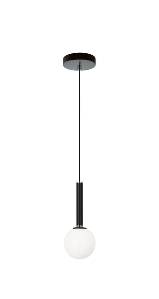 Buy black-with-opal-glass-glass Stellar Pendant by Matteo Lighting