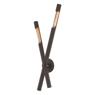 Buy bronze-patina-brass-and-metal-shade Hendrix Sconce by Troy Lighting