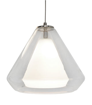 Buy satin-nickel-with-clear-glass-glass Armitage Outdoor (Damp) Pendant by AFX Lighting