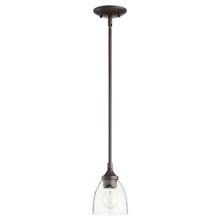 Buy oiled-bronze-w-clear-seeded Enclave Outdoor (Damp) Pendant by Quorum
