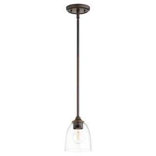 Buy oiled-bronze-w-clear-seeded Jardin Outdoor (Damp) Pendant by Quorum