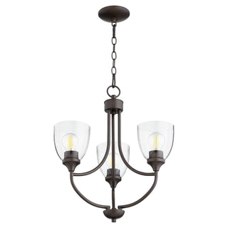 Buy oiled-bronze-w-clear-seeded Enclave Outdoor (Damp) Chandelier by Quorum