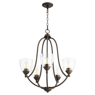 Buy oiled-bronze-w-clear-seeded Barkley Chandelier by Quorum