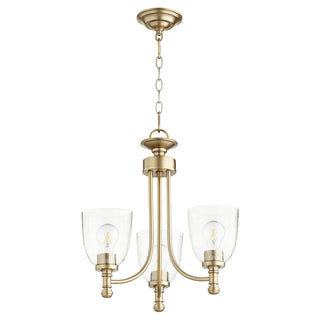 Buy aged-brass-w-clear-seeded Rossington Outdoor (Damp) Chandelier by Quorum