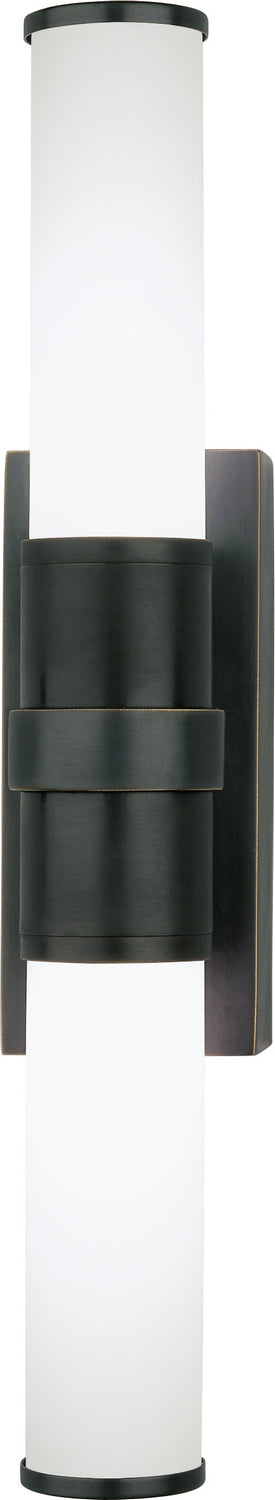 Buy deep-patina-bronze-with-white-frosted-glass-shades-glass Roderick Sconce by Robert Abbey